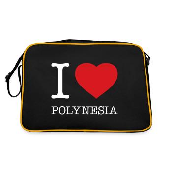 I LOVE POLYNESIA - Retro Bag - black/gold - Back
