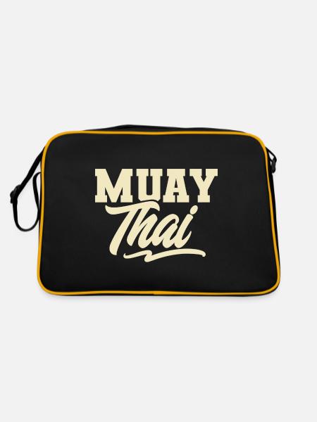 Muay Thai - Retro Tasche - Schwarz/Gold - Hinten