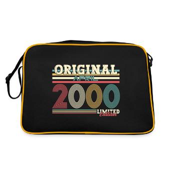 25ème anniversaire cadeau mari Original avril 2000 - Sac Retro - noir/or - Dos