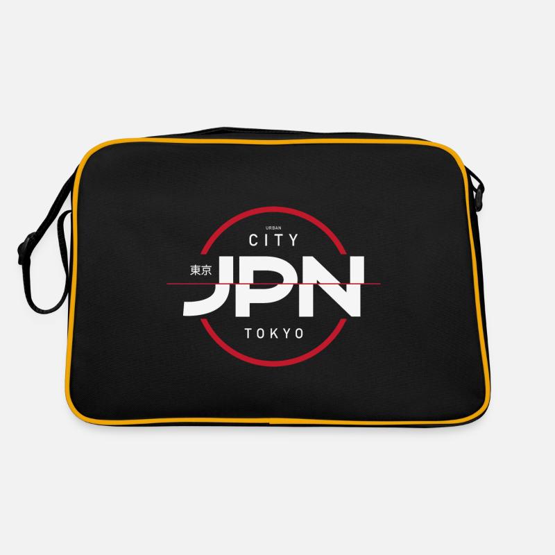 Tokyo Japan - Retro Tasche - Schwarz/Gold