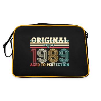 Original Mai 1989 Millésime 1989 Anniversaire 1989 - Sac Retro - noir/or - Dos