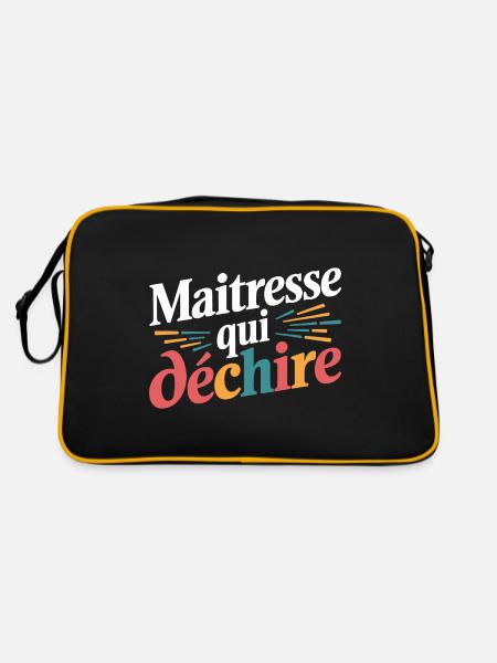 Maîtresse qui déchire - Sac Retro - noir/or - Dos