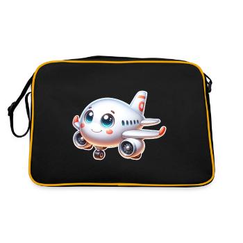 Airplane - Retro Bag - black/gold - Back