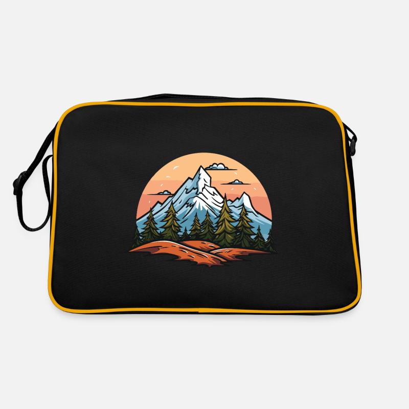 Paysage de montagnes Sac Retro