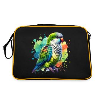 Cadeau Perruche moine - Sac Retro - noir/or - Dos
