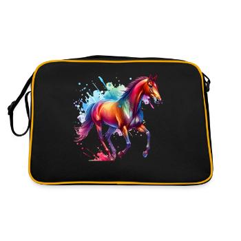 Cadeau Andalou Cheval - Sac Retro - noir/or - Dos