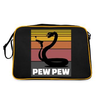 Snake Pew Pew Gift - Retro Bag - black/gold - Back