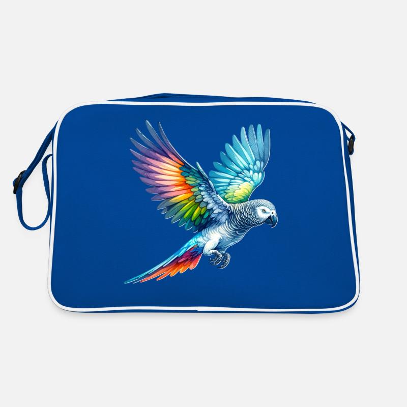 Graupapagei Geschenk Retro Tasche