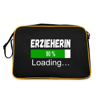 Erzieherin Ausbildung - Retro Tasche - Schwarz/Gold - Hinten