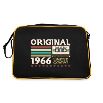 Cassette June 1966 Vintage 1966 Birthday 1966 - Retro Bag - black/gold - Back