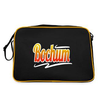 Bochum - Retro Tasche - Schwarz/Gold - Hinten