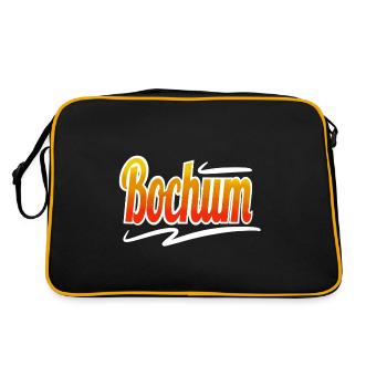 Bochum - Retro Tasche - Schwarz/Gold - Hinten