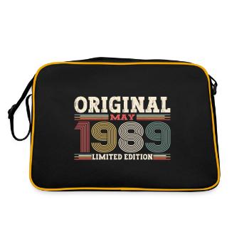 Original Mai 1989 Millésime 1989 Anniversaire 1989 - Sac Retro - noir/or - Dos