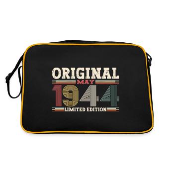 Original May 1944 Vintage 1944 Birthday 1944 - Retro Bag - black/gold - Back