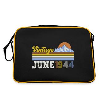 Original June 1944 Vintage 1944 Birthday 1944 - Retro Bag - black/gold - Back