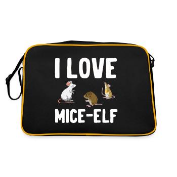 Souris Souris Cadeau Rat Rongeur Souris Souris Lousemaus - Sac Retro - noir/or - Dos