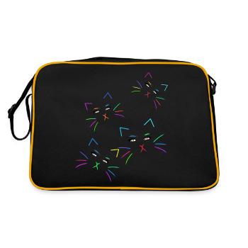 Les chats font face à LGBT - Sac Retro - noir/or - Dos