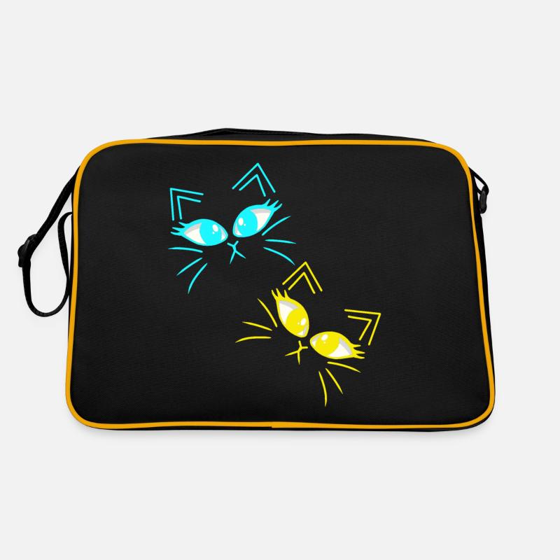 Chat minimaliste Chats Visage Visages Sac Retro