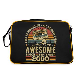 Birthday September 2000 Vintage September 2000 - Retro Bag - black/gold - Back
