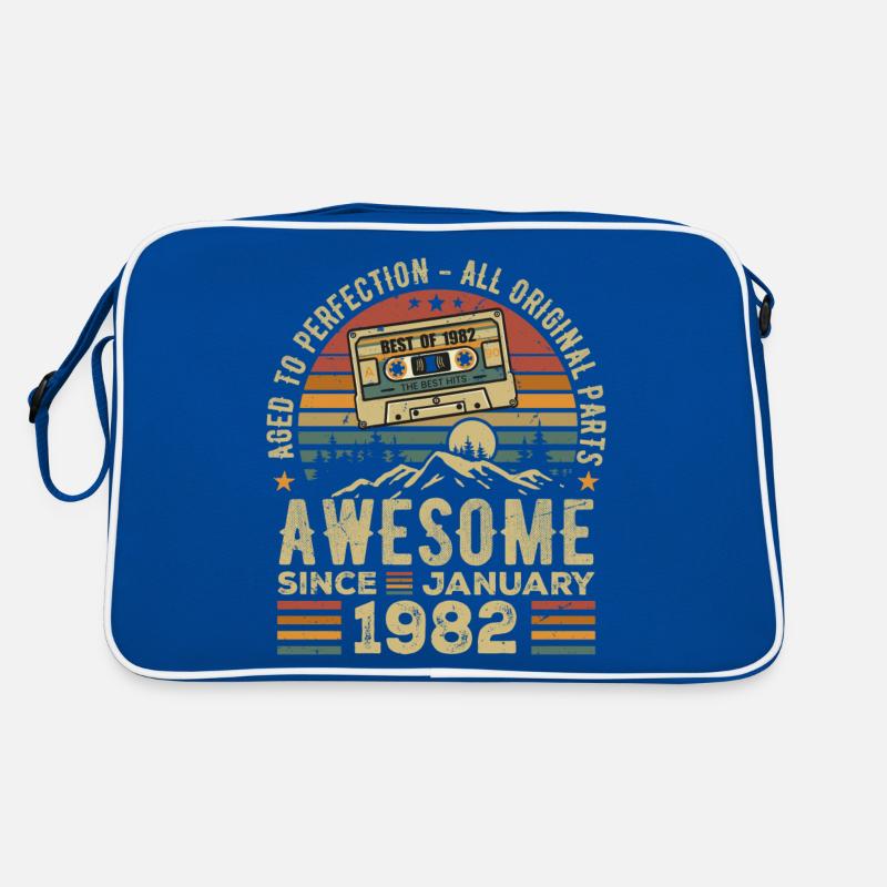 Anniversaire Janvier 1982 | Cadeau Janvier 1982 Sac Retro