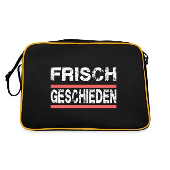 Frisch Geschieden für Geschiedene und Getrennte - Retro Tasche - Schwarz/Gold - Hinten