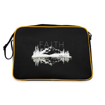 La foi peut déplacer des montagnes, don chrétien. - Sac Retro - noir/or - Dos