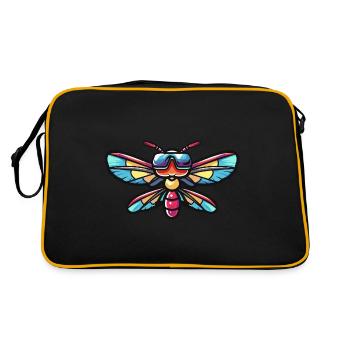 Dragonfly Cool Animal - Retro Bag - black/gold - Back