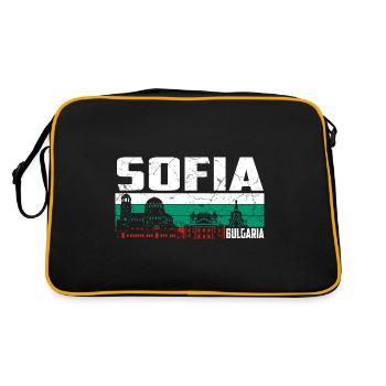 Sofia Bulgaria - Retro Bag - black/gold - Back
