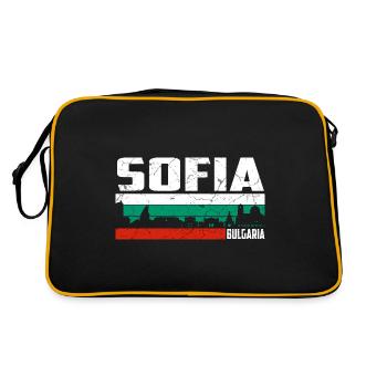 Sofia Bulgaria - Retro Bag - black/gold - Back