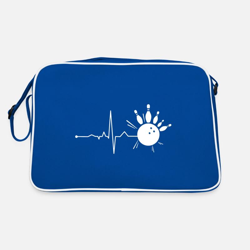 Bowling heartbeat bowling player Retro Bag