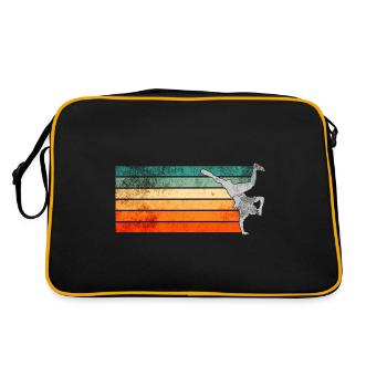 Retro Breakdance Breakdancer - Retro Tasche - Schwarz/Gold - Hinten