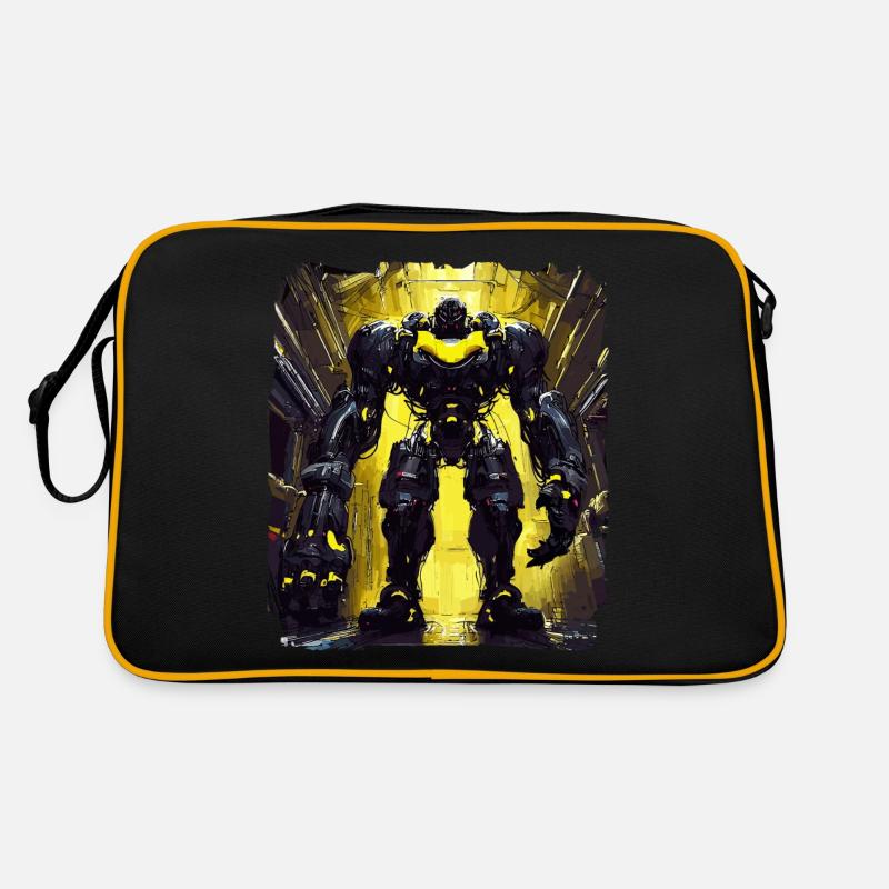 Futuristic Cyberpunk Mech Warrior Sci Fi Robot Retro Bag