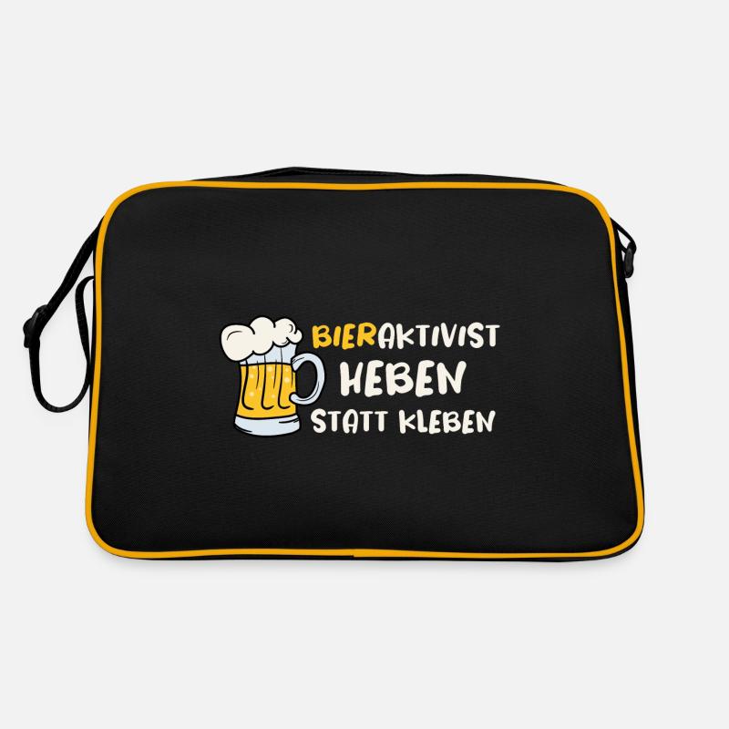 Bieraktivist Heben statt Kleben Retro Tasche