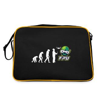 FPV Drohnen Evolution Geschenk Technik Roboter - Retro Tasche - Schwarz/Gold - Hinten
