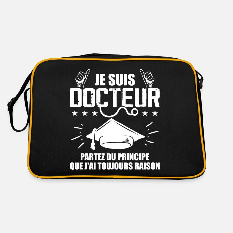 Doktor Lustiges Geschenk PhD - Ich bin Arzt Retro Tasche