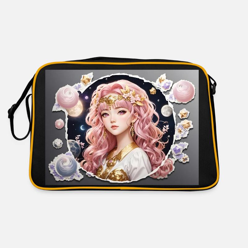 rothaariges Mädchen Retro Tasche