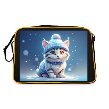 Chat avec chapeau - Sac Retro - noir/or - Dos