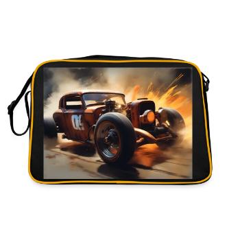 Rusty Hot Rod racing #4 - Retro Bag - black/gold - Back