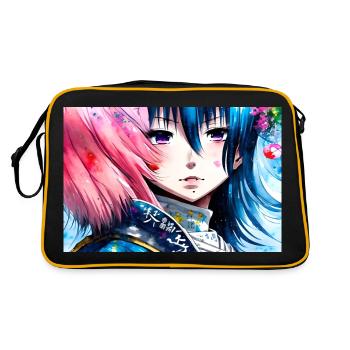 Japon Mädchen Girl Anime - Sac Retro - noir/or - Dos
