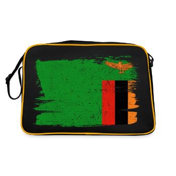 Zambie Bandiera drapeau paix Vintage - Sac Retro - noir/or - Dos