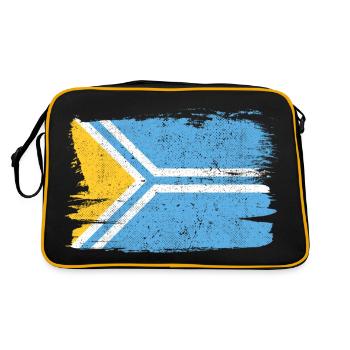 Tuva Bandiera Flag Peace Vintage - Retro Bag - black/gold - Back