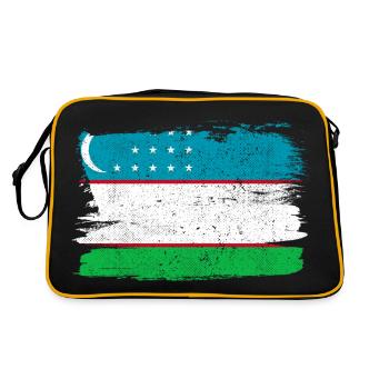 Sahara Occidental Bandiera Drapeau Paix Vintage - Sac Retro - noir/or - Dos