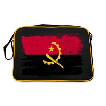 Angola Bandiera drapeau paix Vintage - Sac Retro - noir/or - Dos