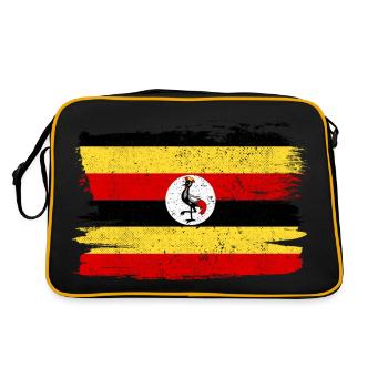 Uganda Bandiera Flag Peace Vintage - Retro Bag - black/gold - Back