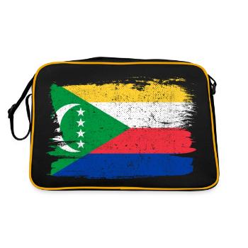 Comoros Bandiera Flag Peace Vintage - Retro Bag - black/gold - Back