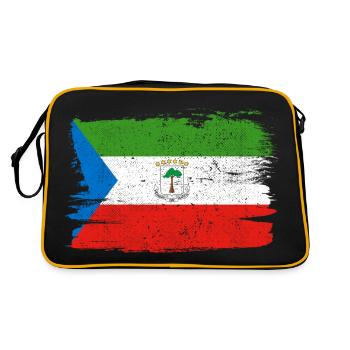 Guinée équatoriale drapeau drapeau paix Vintage - Sac Retro - noir/or - Dos
