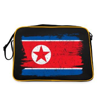 Drapeau de la Corée du Nord Drapeau de la Corée du Nord Paix - Sac Retro - noir/or - Dos