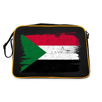 Sudan Flagge Flagge Frieden Vintage - Retro Tasche - Schwarz/Gold - Hinten