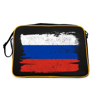 Drapeau de la Russie Drapeau de la paix Vintage - Sac Retro - noir/or - Dos