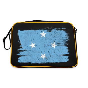 Micronesia Flag Flag Peace Vintage - Retro Bag - black/gold - Back